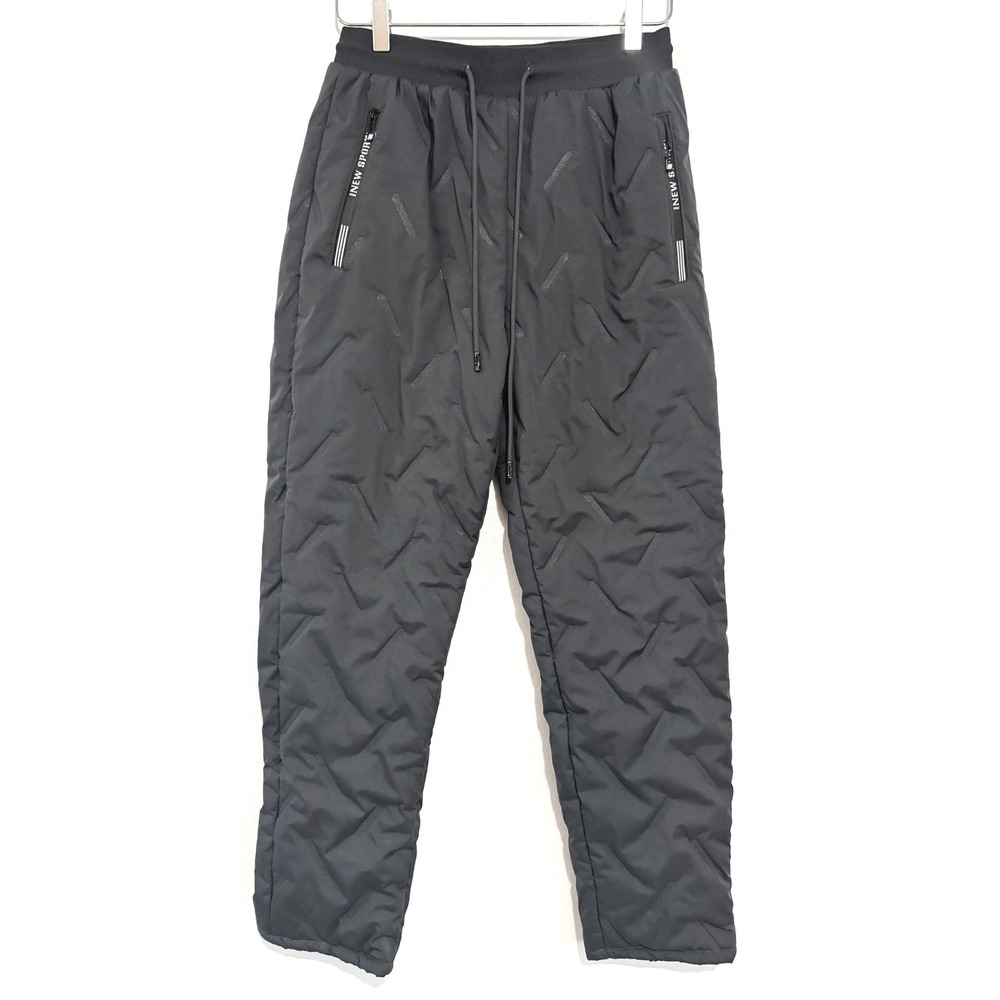 Inew Sport Men's Thermal Insulated Track Pants Chevron Quilted Winter Sweatpants